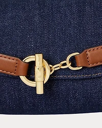Washed Denim Small Blaike Crossbody Bag