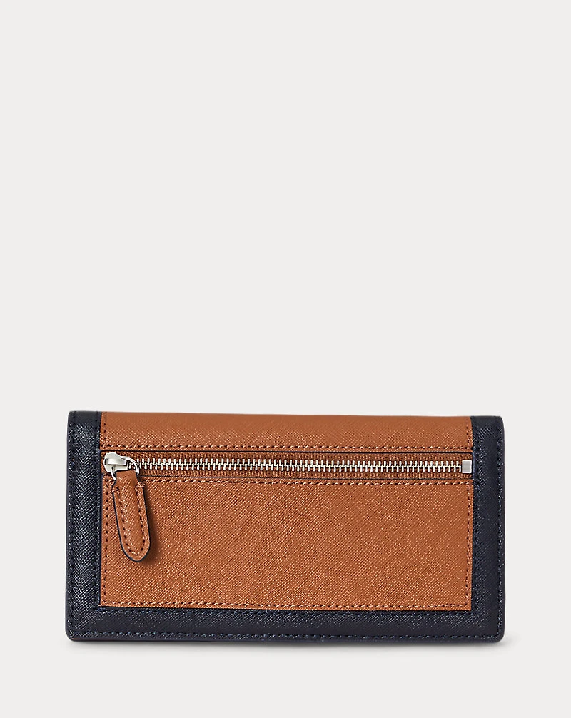 Crosshatch Leather Slim Wallet