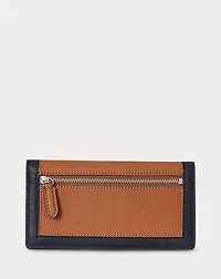 Crosshatch Leather Slim Wallet
