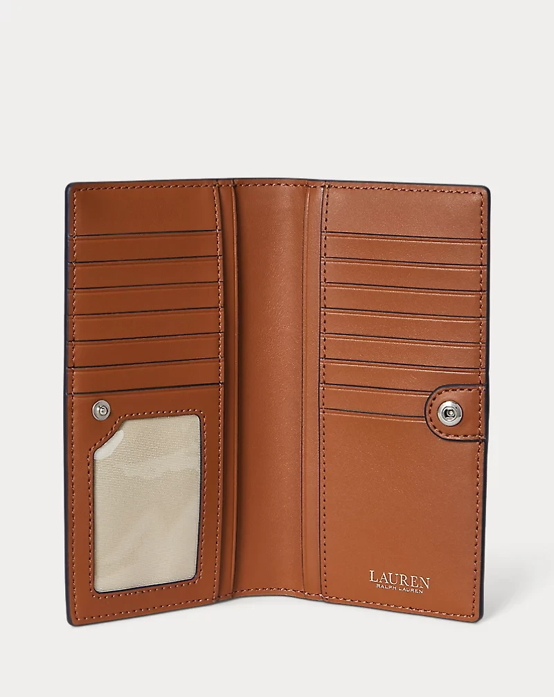 Crosshatch Leather Slim Wallet