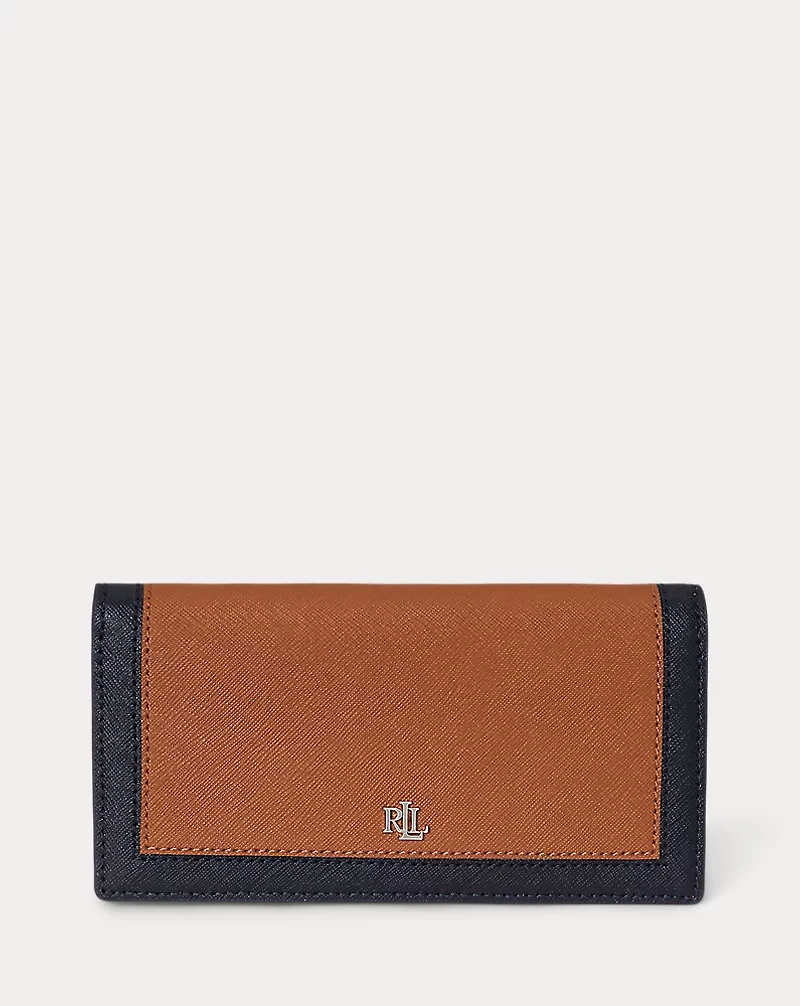 Crosshatch Leather Slim Wallet