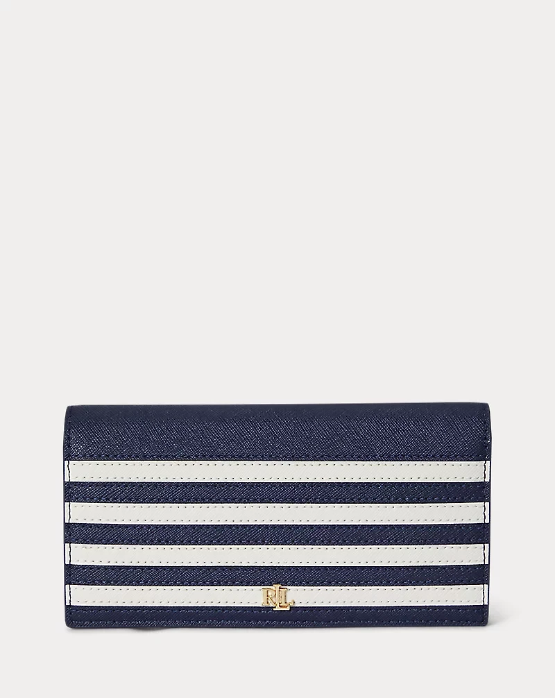 Crosshatch Leather Slim Wallet