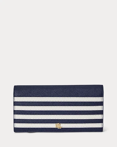 Crosshatch Leather Slim Wallet