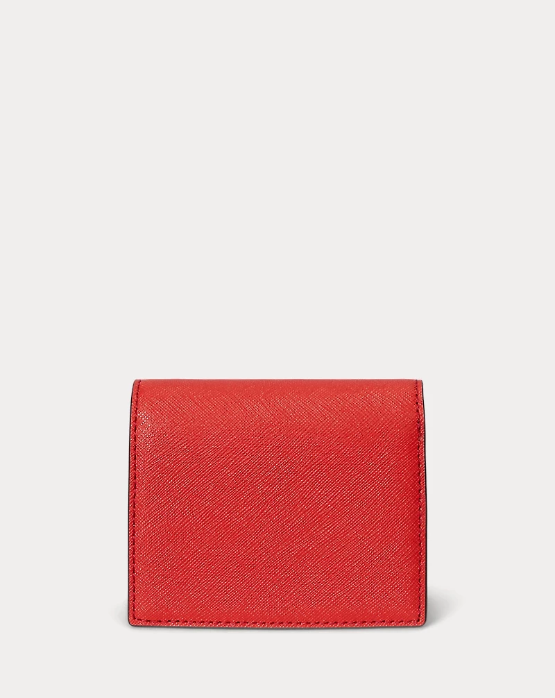 Crosshatch Leather Compact Wallet