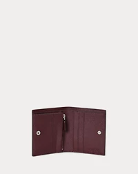 Crosshatch Leather Compact Wallet