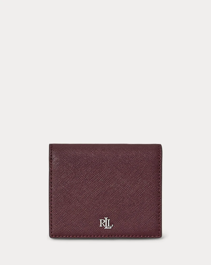 Crosshatch Leather Compact Wallet