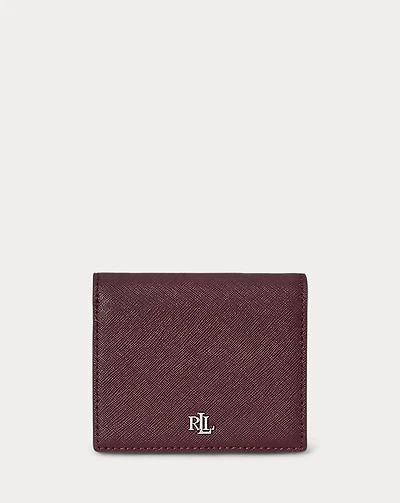 Crosshatch Leather Compact Wallet