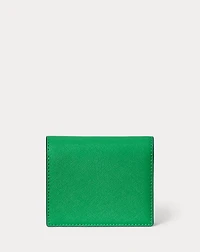 Crosshatch Leather Compact Wallet