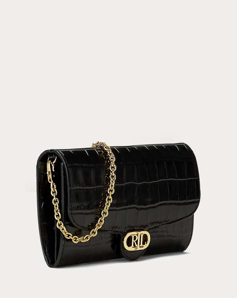 Croc-Embossed Medium Adair Crossbody