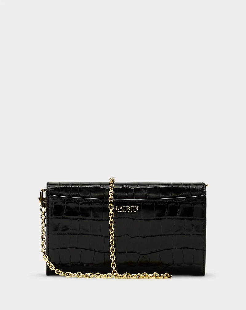 Croc-Embossed Medium Adair Crossbody