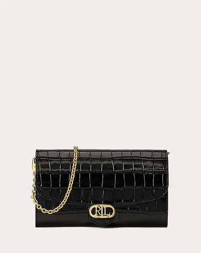 Croc-Embossed Medium Adair Crossbody