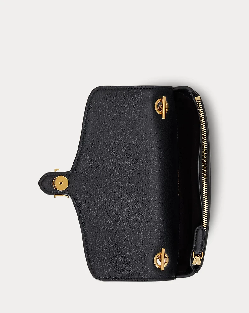 Pebbled Leather Bradley Crossbody Wallet
