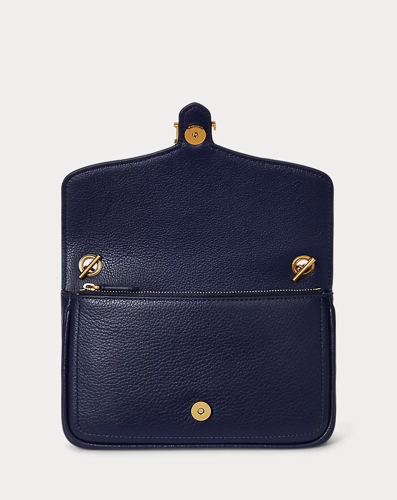 Pebbled Leather Bradley Crossbody Wallet