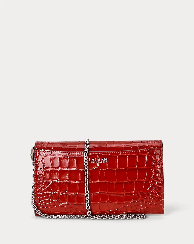 Croc-Embossed Medium Adair Crossbody