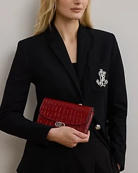 Croc-Embossed Medium Adair Crossbody