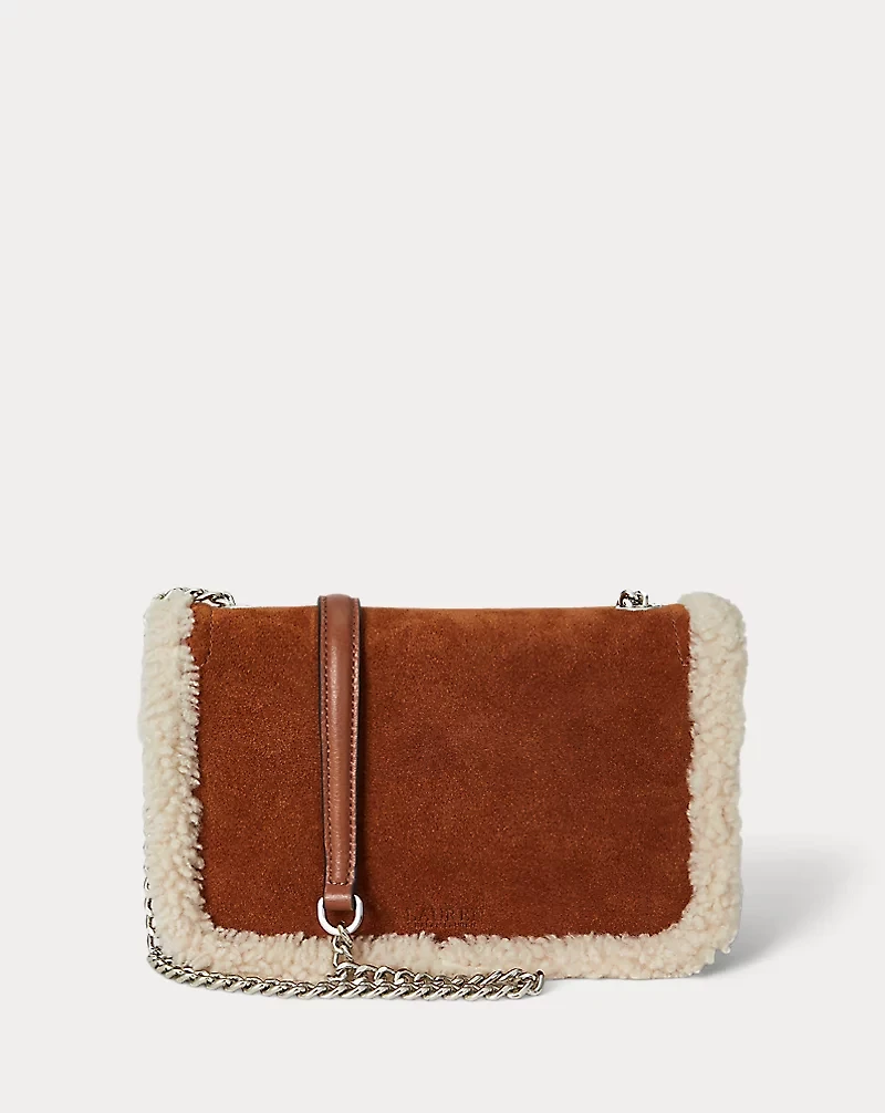 Shearling-Trim Bradley Crossbody Wallet