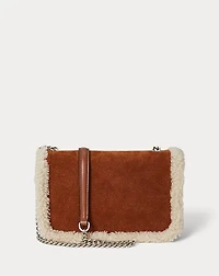 Shearling-Trim Bradley Crossbody Wallet