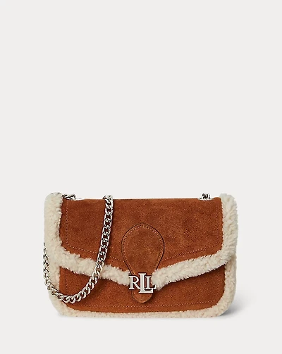 Shearling-Trim Bradley Crossbody Wallet