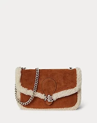 Shearling-Trim Bradley Crossbody Wallet