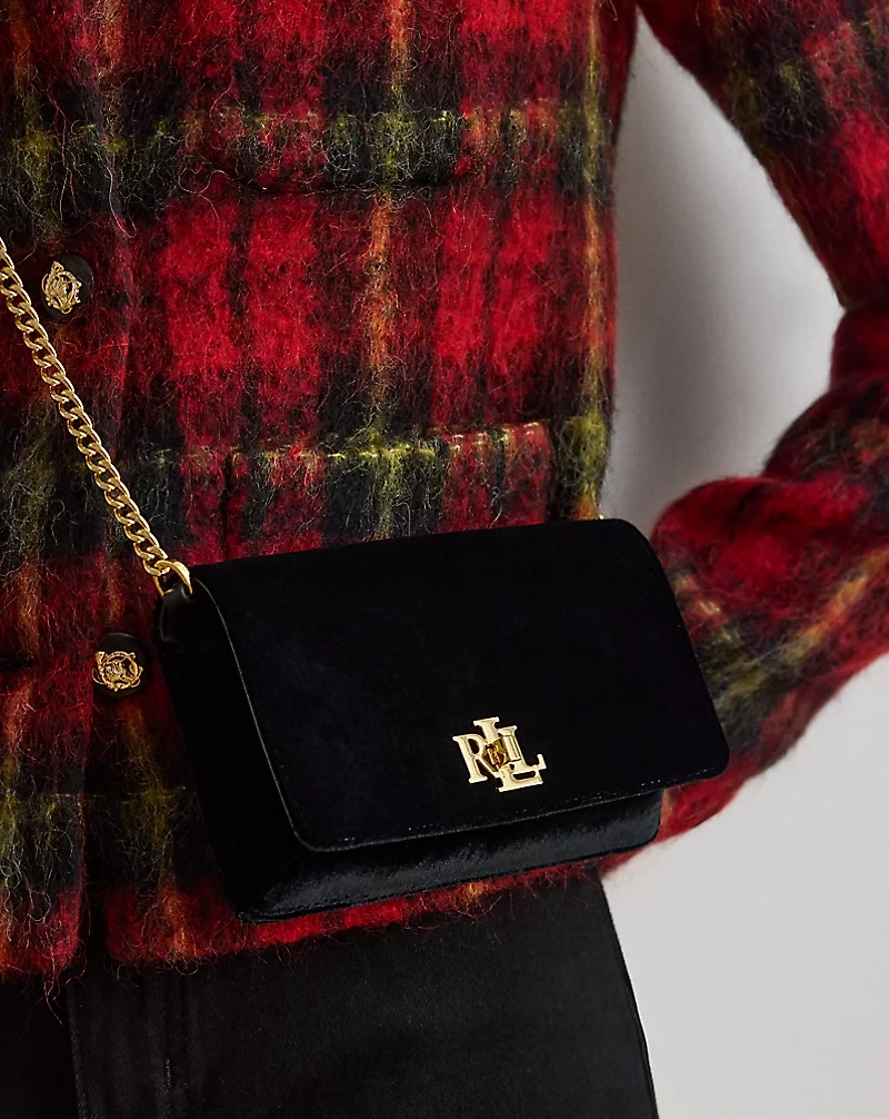 Velvet Crossbody Turn-Lock Tech Case