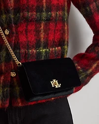Velvet Crossbody Turn-Lock Tech Case
