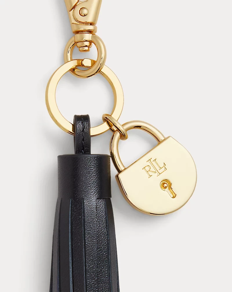 Padlock & Leather Tassel Charm