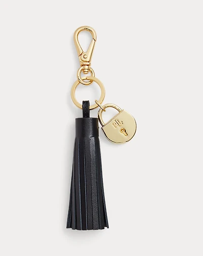 Padlock & Leather Tassel Charm