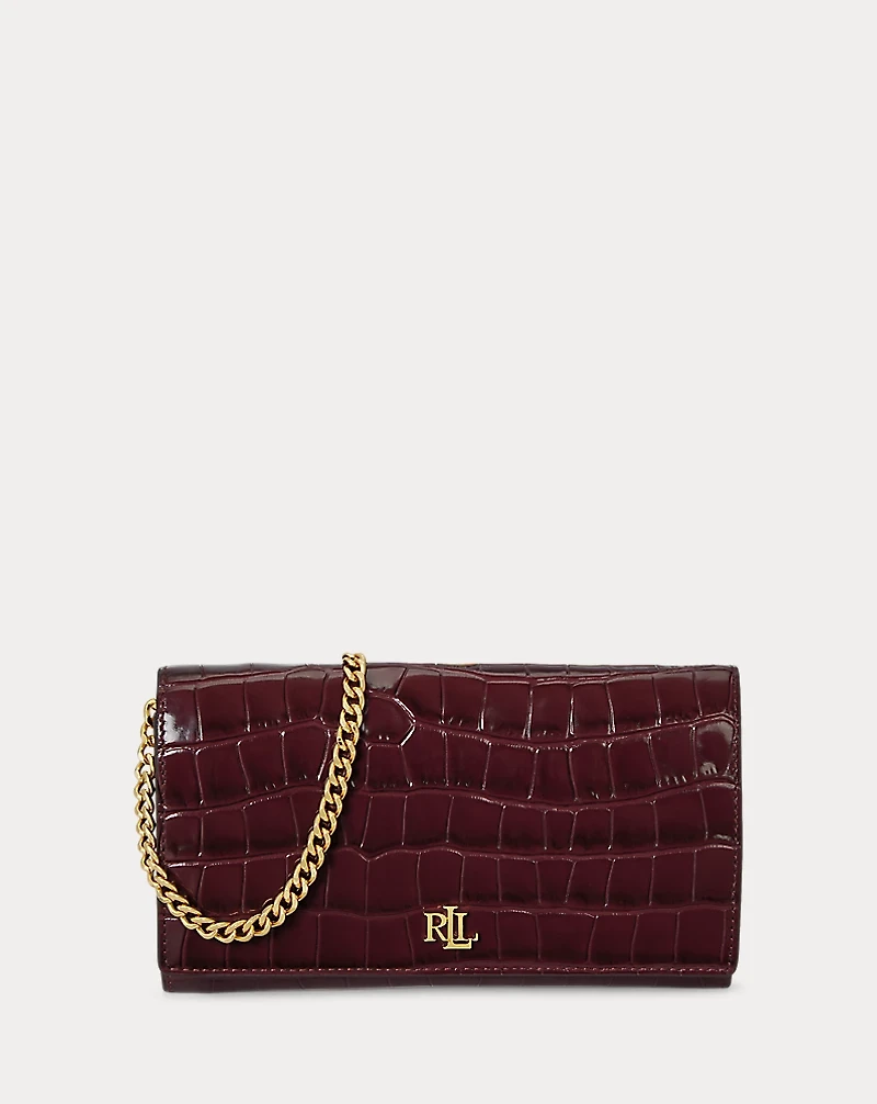 Croc-Embossed Medium Adair II Crossbody