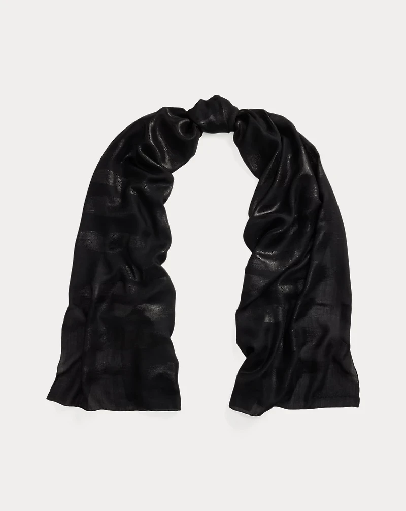 Jacquard Gauze Evening Wrap Scarf