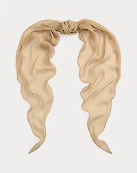 Beaded Crinkle Chiffon Diamond Scarf