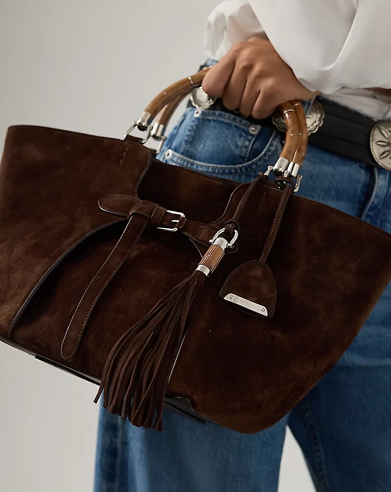 The Ralph Calf-Suede Tassel Bag Charm