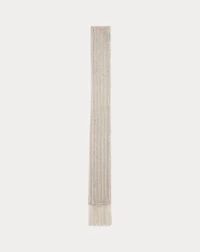 Beaded Fringe-Trim Georgette Scarf
