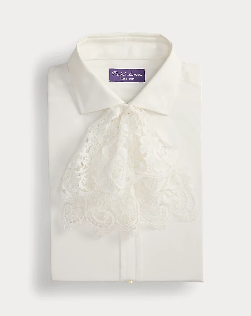 Floral Cotton Lace Jabot