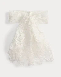 Floral Cotton Lace Jabot
