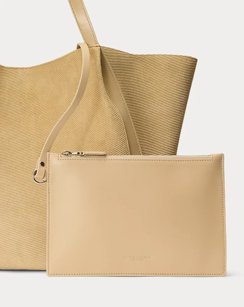 RL 888 Embossed Calf-Suede Tote