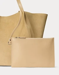 RL 888 Embossed Calf-Suede Tote