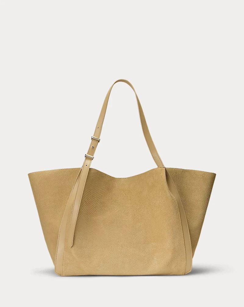 RL 888 Embossed Calf-Suede Tote