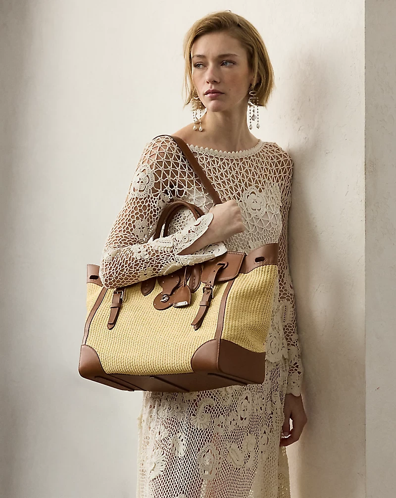 Soft Ricky 40 Braided Raffia Bag