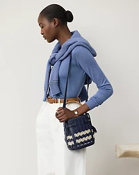 The Ralph Raffia Small Bucket Bag