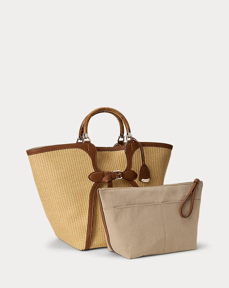 The Ralph Braided Raffia Large Tote