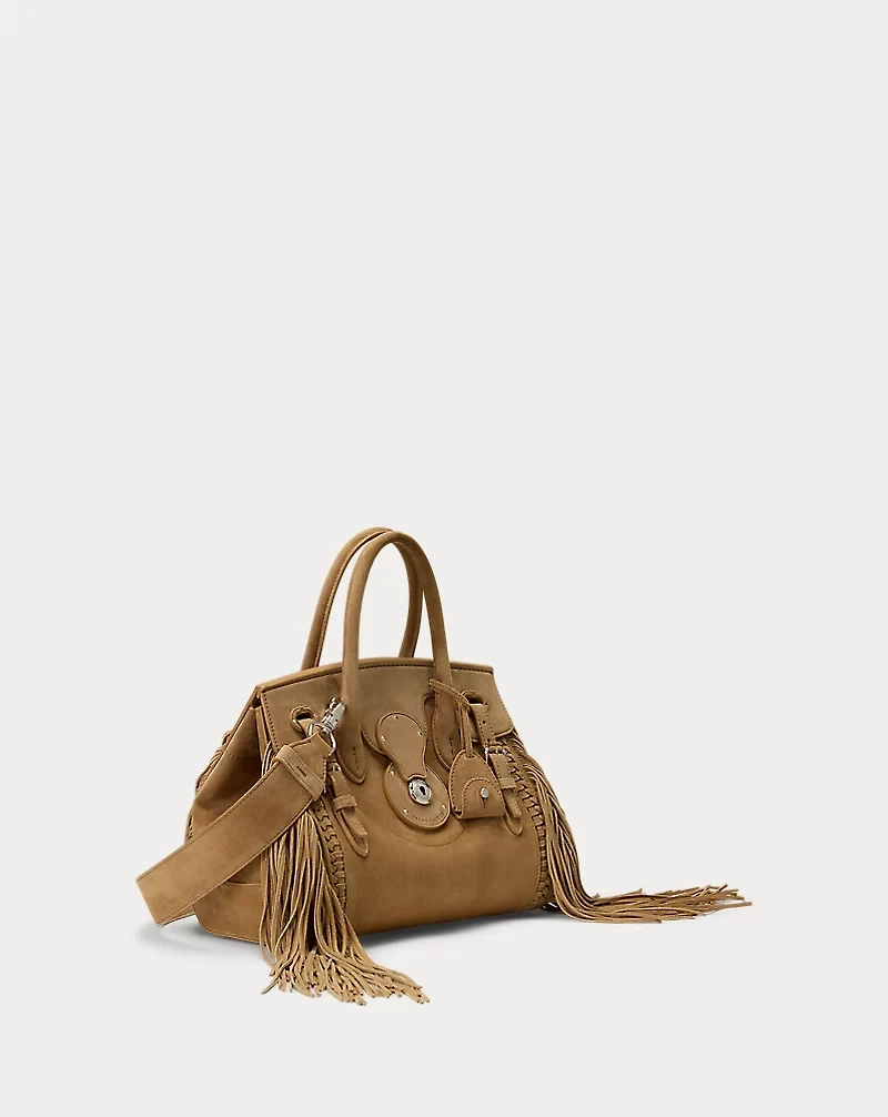Soft Ricky Fringe-Trim Calf-Suede Bag