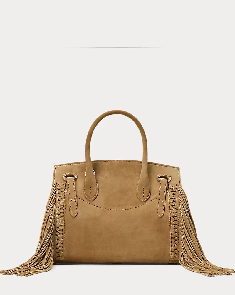 Soft Ricky Fringe-Trim Calf-Suede Bag