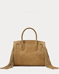 Soft Ricky Fringe-Trim Calf-Suede Bag