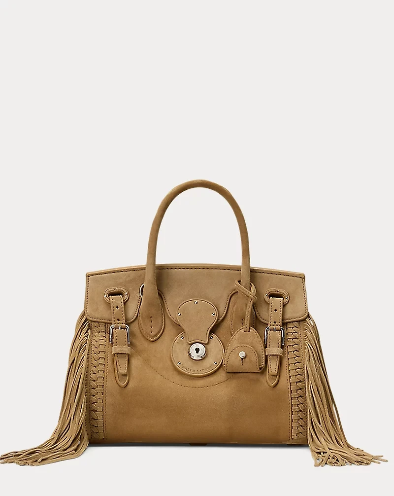 Soft Ricky Fringe-Trim Calf-Suede Bag