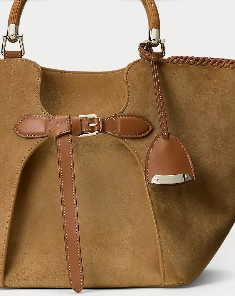 The Ralph Calfskin-Trim Calf-Suede Tote