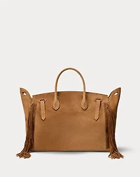 Soft Ricky 40 Fringe-Trim Calf-Suede Bag