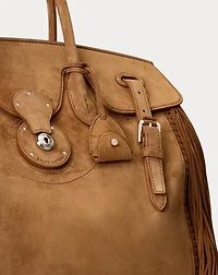 Soft Ricky 40 Fringe-Trim Calf-Suede Bag