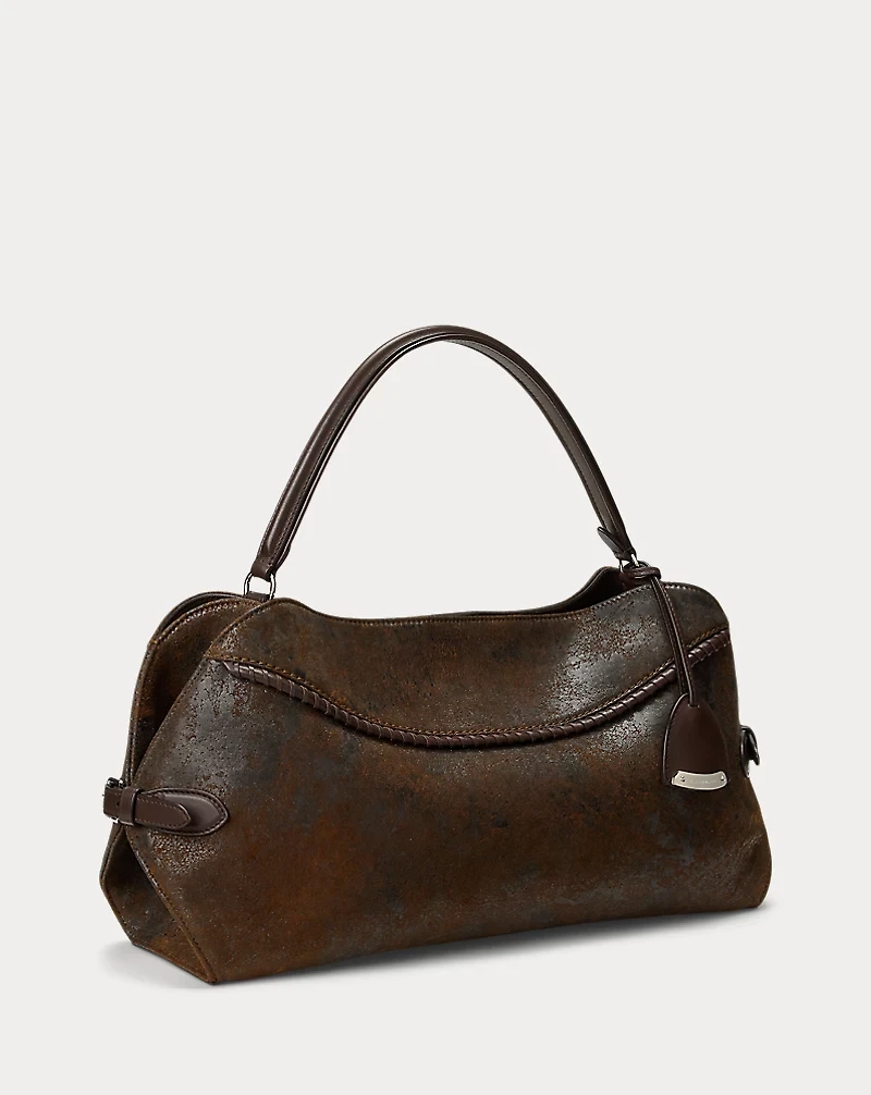 The Ralph Flocked Denim Shoulder Bag