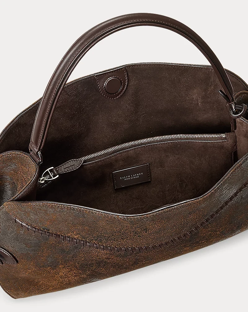The Ralph Flocked Denim Shoulder Bag