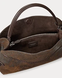 The Ralph Flocked Denim Shoulder Bag